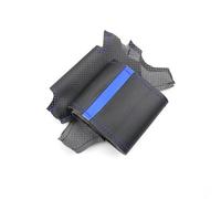 para Opel para Zafira A 1999 2000 2001 2002 2003 2004 2005 Cubierta Cuero Perforada Suave Protector Volante Coche Embellecedor Funda Antideslizante Volante(Blue Line-Blue Bar)