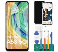para OPPO A72 5G Pantalla LCD para OPPO A53 5G reemplazo de Pantalla para OPPO A73 5G Pantalla PECT30 táctil digitalizador reparación Kits(Not For OPPO A53，Black with Frame