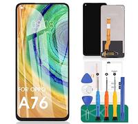 Para Oppo A76 Pantalla de repuesto para Oppo A76 Pantalla LCD para Oppo A76 Pantalla Táctil Digitalizador Asamblea CPH2375 Kits de piezas de reparación (negro)