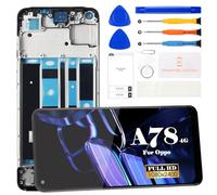 Para Oppo A78 4G Pantalla LCD para Oppo A78 4G Pantalla de repuesto para Oppo A78 4G CPH2565 Touch Digitizer Kits de reparación (negro, con marco)