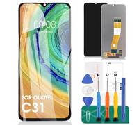 Para Oukitel C31 Pantalla LCD Para Oukitel C31 Pro Reemplazo de pantalla táctil digitalizador Asamblea Kits de reparación (Negro, Sin Marco)