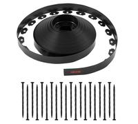 para paisajismo VEVOR, 100 ft x 1.5 in, de jardín de plástico con 120 púas, sin excavación, rollo de bordes flexibles para césped, mini bordes de valla para , para parterres, patio y adoquines