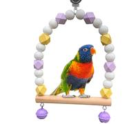 para Pájaros: Aburrimiento Colgante En Jaula, Juguetes De De Madera Natural con Campanas, Soporte para Ejercicios para Escalar En Perca, para Percas De Loros, Pájaros, Periquitos