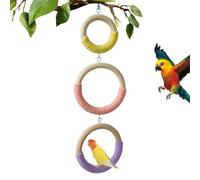 para pájaros de jaula - Juguete interactivo de madera, percha con para pájaros, para descanso, escalada, rosicchio para cotorras, inseparables, cacatúas, periquitos, pollos,