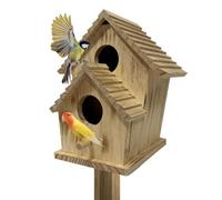 para pájaros de Madera - Colgante, Casa de Madera Maciza | de jardín para hábitat de cría de Aves Salvajes, Patio al Aire Libre, balcón, contenedor de Vida Silvestre para ESP