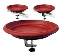 para pájaros de Puente - Bandeja para pájaros con guía de Acero PP, Cuenco de baño versátil para pájaros de 26,5 cm | Piscina Estanque Fuentes Cuenca para Patio, Apartamento, Rey