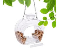 para pájaros de Ventana | Transparente con Percha Decorativa de jardín | Comida para observar Aves | para jilgueros periquitos balcón jardín Interior Exterior