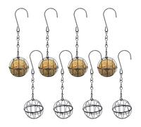 para pájaros, elemento decorativo robusto y colgable | Soporte para bolas de grasa para pájaros, para jardín, balcón, terraza, parque y pájaros, como pinzones, petirrojos, canarios