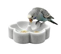 para Pájaros Estación De Comida Y Agua Flor Piedra Pómez Resistente Al | Alimentador De Suelo Para Aves Periquitos, Budgies, Inseparables Y Cotorras Sol, Jaula, Exterior, Jardín, Mesa