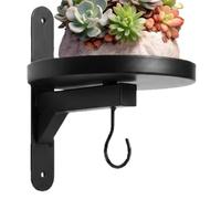 Para Pájaros Montado En La Pared Bandeja Metálica Alimentación Con Gancho | Baño De Pájaros Exterior Apto Para Maceta Y Carillón De Viento, En Exteriores, Patio, Jardín, Balcón, Terraza, Y Cerca