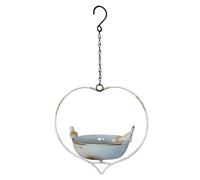 para pájaros ornamentos decorativos de hierro en forma de corazón, alimentador para pájaros al aire libre, para jardín, patio, exterior, balcón, paisajismo, observación y decoración