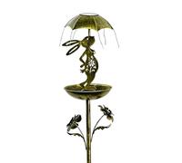 para pájaros para el jardín decorativo Solar en | Comedero para pájaros como decoración de conejos para periquitos, periquitos, cacatúas Conures, césped, parterres