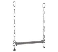 para pájaros para Jaula de pájaros - Escalera Grande de Acero Inoxidable, para colibrí con Campana, para cacatúa, conlute, pájaro del Amor, Canario, Guacamayo, Gris Africano, cacotoe