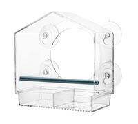Para Pájaros Transparente Para Ventana De Alimento Antiderrames | De Acrílico Desmontable Con Ventana Transparente Para Observación Infantil En Interior Y Exterior Jardín Balcón