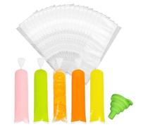 Para Paletas - Paquete De 100 Bolsas Desechables Para Hacer Paletas De Hielo Congeladas Con, Embudo Incluido, Almacenamiento Con Sello De Caramelo De Roca De Yogur | Kit Para Hacer G