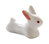 para palillos - para cubiertos de conejito de cerámica de 4x3,3x1,5 cm, para cuchara, estante para bolígrafos, organizador de mesa decorativo | Juego de exhibición de bandeja d