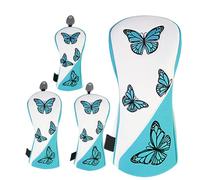 para Palos de Golf, 4 Piezas con diseño Bordado de Mariposas, Cubierta para Cabeza de Madera de Fairway, para Hombres y Padres, Amantes del Golf, cumpleaños al Aire Libre