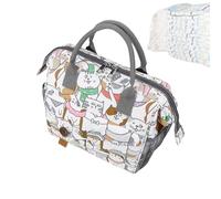 para pañales, impermeable de gran capacidad, para pañales con compartimentos separados, para niños, guardería, hogar, uso interior y exterior, camping y botellas, Gatito,