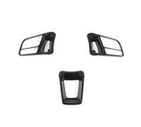 Para Panamera Para Macan 2014-2020 Para Cayenne 2015-2020 718 911 918 Embellecedor Cubierta Interior Volante Coche Funda Cubierta Volante(Bright Black)