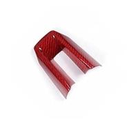 Para Panamera Para Taycan 2019-2023 Embellecedor Forma U Volante | Para 911 para Macan Car Etiqueta de marco de decoración interior de fibra de carbono(Carbon Fiber Red)