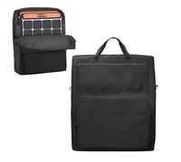 para panel solar, fundas protectoras de doble para panel solar, organizador acolchado portátil impermeable con múltiples bolsillos y correa de hombro para el hogar y exteriores, Black