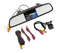 para Pantalla 4,3 Pulgadas Cámara Marcha Kit | Pantalla Vídeo HD DVD Reproductor Coche Espejo Interior O Monitor Estacionamiento Con Cámara Visión Trasera.