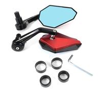 Para Para XSR900 Para XSR 700 Para TMAX 500 Para Tmax530 Retrovisor Para Motocicleta Espejo Lateral CNC Manillar Barra Espejos Finales Elevadores Manillar Motocicleta(Red)