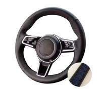 Para Parsche Para Cayenne S Para Cayenne Para E-Hybrid S Para Macan 918 Para Spyder Para 718 Para Boxster Funda Cuero Para Volante Coche Volante Transpirable Cubierta(Blue Thread)