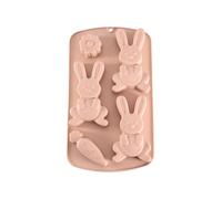 para pasteles de Pascua - Silicona 17 x 29,5 cm | Forma de conejo 3D antiadherente con molde para realizar, decorar tartas, cupcakes, dulces, gelatinas, pasteles, helados, jabones,