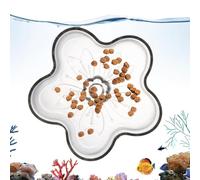 para peces, cuenco de comida para acuarios en forma de flor con , cuenco transparente para acuarios, comederos para acuarios, estaciones de alimentación marina | Home Office Tortuga