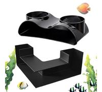 para Peces de Acuario | 2 piezas doble entrada visión de trescientos sesenta grados | decoraciones en acuario con una cueva de las gambas | Para Betta gamba gato Kuhli Loach agua dulce agua salada sub