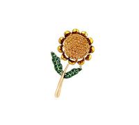 Para pedrería girasol esmalte broche broche ropa adorno decoración joyas regalo creativo y útil