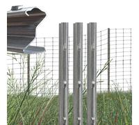 Para Perfil Poste de la Cerca Valla Salvaje Coto de Caza Forstprofil 2m 10er Set