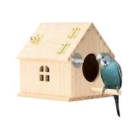 para Periquitos,de Madera para Cría con Percha | Casa De Incubación para Aves De Exterior - para Cacatúa Agapornis Conuro Loro Ninfas Pinzón Canario Jaula Exterior Patio Trasero Patio Balcón