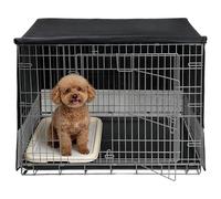 para Perrera para Perros - Impermeable de Tela Oxford de 4 Lados, Panel de Malla Transpirable, protección Solar, recinto Interior y Exterior | Pequeños Medianos Grandes Cachorros M