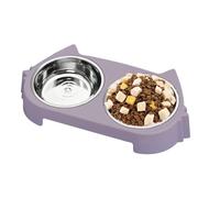 para perros, antideslizante, extraíble, con doble tazón de acero inoxidable, para vivienda, comedor, cocina, salón, casa, patio, terraza, garaje