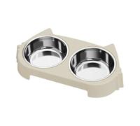 para perros, antideslizante, extraíble, elevador con doble tazón de acero inoxidable, para comedor, cocina, salón, casa, patio, patio, garaje, apartamento
