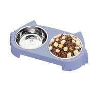 para perros, antideslizante, extraíble, para mascotas, con cuencos dobles de acero inoxidable, para apartamento, comedor, cocina, salón, casa, patio, terraza, garaje