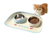 para perros, con almohadilla de botón a presión impermeable, alfombrilla para comida y agua para perros y gatos, para cachorros, , pequeños, medianos, grandes, interiores, balcones