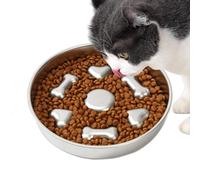 para Perros de alimentación Lenta de Acero Inoxidable | para Mascotas de Metal para comedores rápidos - antiasfixia para Cargas Pesadas, diseño Antideslizante