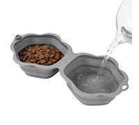 para Perros de Silicona,Plegable Portátil De Patita Linda para Alimentación,Bebedero y Portátil - para Razas pequeñas Medianas Grandes en hogar jardín cámping Senderismo Viajes excursiones