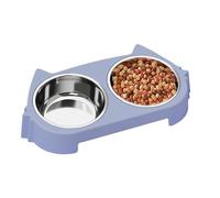para perros elevado, antideslizante y extraíble, para mascotas con cuencos dobles de acero inoxidable, para comedor, cocina, salón, casa, patio, patio, garaje, apartamento