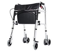 para personas mayores con freno de mano Andador para adultos con ruedas Andador portátil de pie Altura ajustable, compacto y liviano