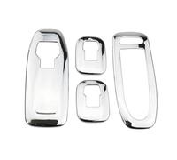 Para Peugeot 2008 208 2014-2019 Cubierta De Panel Elevador De Ventanas Embellecedor De Puerta Ventana Botón De Elevación Pegatina Para Interruptor Botonera Elevalunas(Plata)