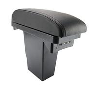 Para Peugeot 2008 Caja Almacenamiento Consola Con USB, Contenedor De Cuero Sintético Negro, Modificación Del Reposabrazos Central, Estilo Coche Apoyabrazos Para Coche(Hilo negro)