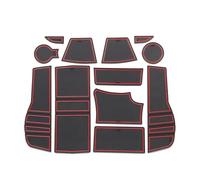 Para Peugeot 2008 P24 GT Line 2019-2022 Esteras Acanaladas Puerta Coche Almohadillas Antideslizantes A Prueba Polvo Alfombra FRTRGVUVXP(Black Red)