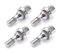 Para Peugeot 206 1998-2010 Perno Sujeción Buje Rueda Automóvil | 4PCS M12x1.25 17mm Kit de tuercas de pernos de rueda cromados de aluminio para automóvil