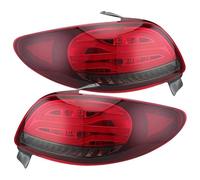 para Peugeot 206 206CC 2004-2008 1 Par De Luces Traseras LED Rojas con Intermitentes LED Dinámicos Luz Antiniebla De Freno Y Marcha Atrás
