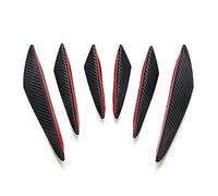 Para Peugeot 206 6 Piezas Universal Parachoques Delantero Decoración Difusor Divisor Alerón Para Faldas Laterales Alerón Y Alas Accesorios(Fiber 6pcs)