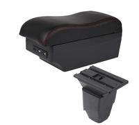 Para Peugeot 206 Cc Cabrio Compartimento De Reposabrazos Para Coche Caja De Almacenamiento Central Retrofit Detalles Interiores Accesorios BLNETU(C1 red line 7USB)